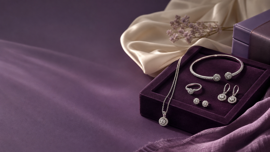 Ithara plum silver jewellery capsule hero slider image